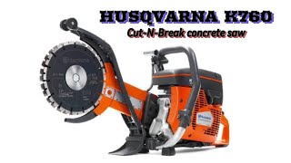Husqvarna Cut-n-Break Concrete saw in action