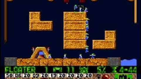 Lemmings Genesis/Mega Drive Walkthrough: Fun Level 10