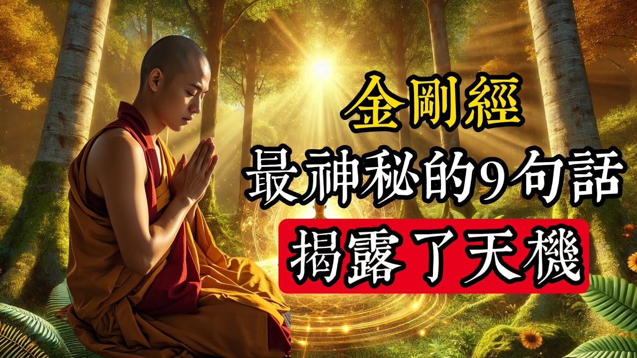 《金剛經》中最神秘的9句話，揭露了天機，讓你徹底覺醒！|佛教 |佛學知識|修心修行|禪悟人生 |金剛經|南無阿彌陀佛|