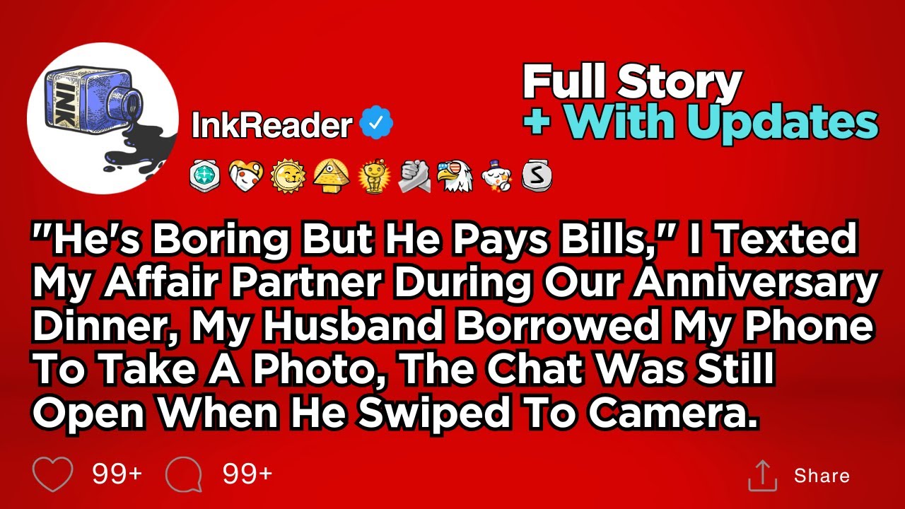 «Он скучный, но зато оплачивает счета», — написала я своему любовнику во время ужина в честь годо...