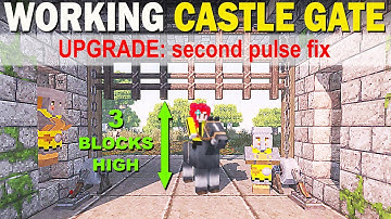 Working castle gate upgrade #Minecraft Java 1.16 1.17 1.18 1.19