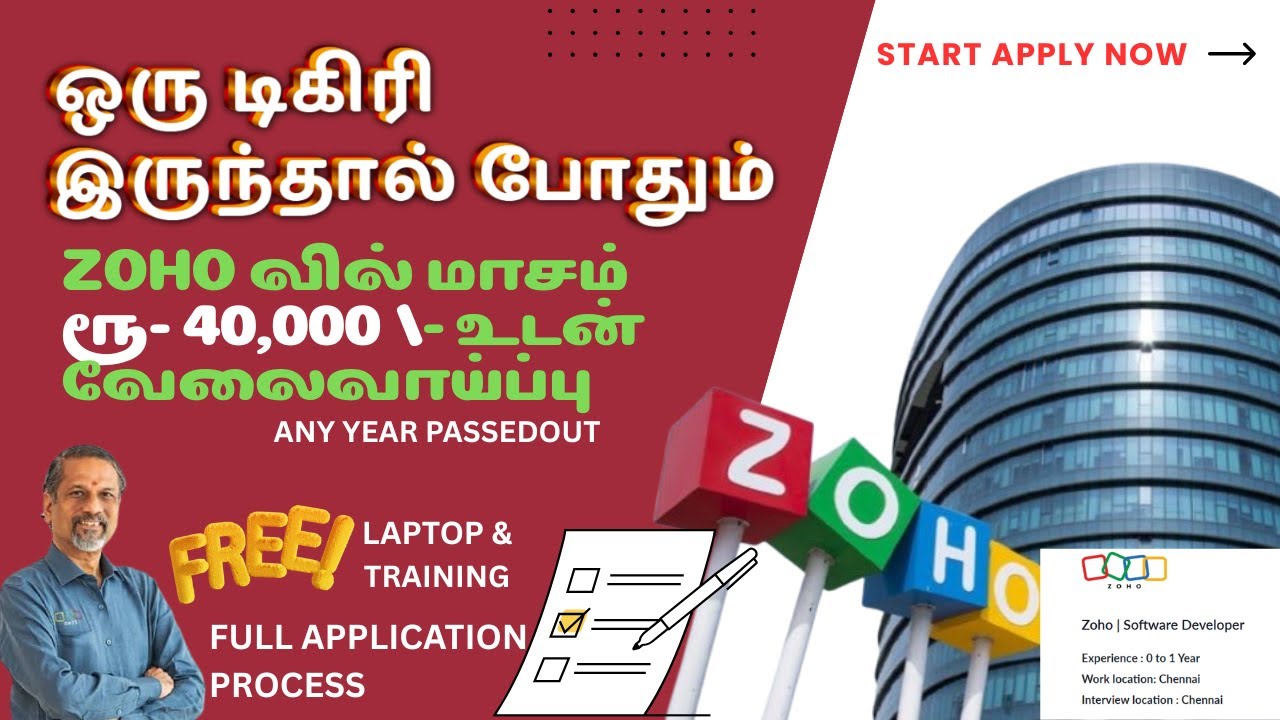 Zoho Jobs for Freshers 2026 | Software Developer | Chennai | Apply Now ...
