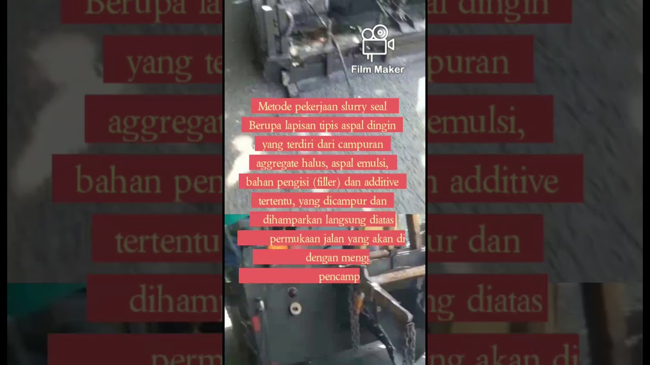 slurry seal metode pekerjaan dengan penggambaran di atas permukaan aspal