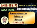 Revolution of Priamry sectors JAIIB-IE &amp; IFS June 26 - Get 2 Marks in 10 Min Exam  MCQs #S10