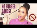 HOW TO SECURE BEADS WITHOUT RUBBER BANDS ON NATURAL HAIR // COMO MANTER  ACESSÓRIOS DE CABELO SEM BAN 