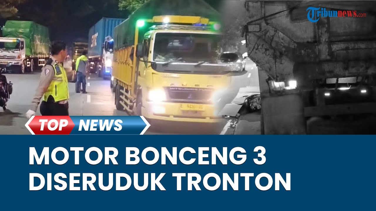 Laka Maut Motor Bonceng 3 di Banyumanik Semarang, 1 Wanita dan 2 Pria Tewas Diseruduk Truk Trailer