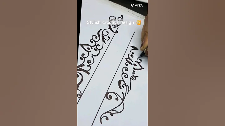 stylish design 😍#trending  #cursivewriting #ytshort  #viral #share #shortfeed #trending