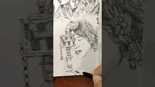 The girl #drawing  #doodleart #pencildrawing  #art #viraldrawing #sketch #速写  #画画 #治愈系