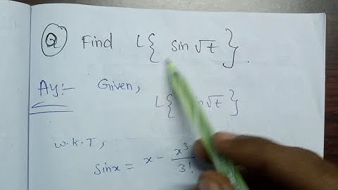 Find L{Sin√t}