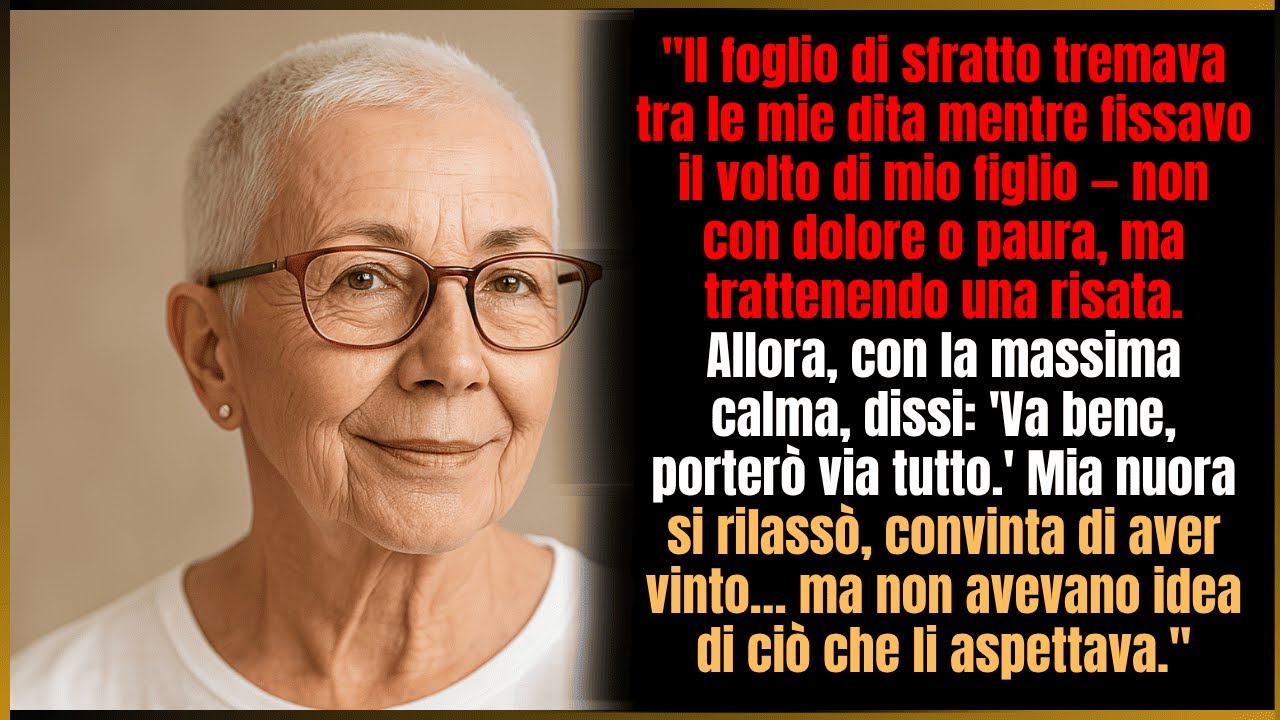 Mio figlio mi ha detto: 'Prendi le tue cose' — ma si è dimenticato che tutto in quella casa era mio.