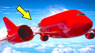 Big Cargo Airplane Loses Rear Fuselage Section After Explosion | GTA 5