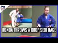 Ronda Shows Travis a Drop Seoi Nage | Ronda Rousey&#39;s Dojo #29