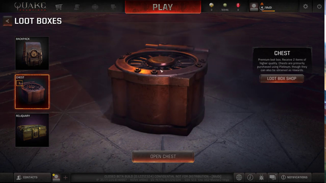 Let's Play - Quake Champions - Opening Loot Boxes