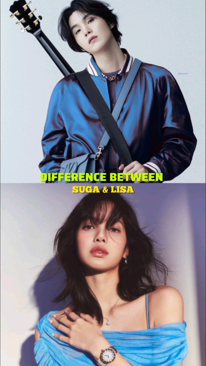 DIFFERENCE BETWEEN 'SUGA \u0026 LISA' || #lisa #jennie #jisoo #rosé #blackpink #shorts