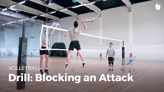 Drill: blocking an attack | Volleyball