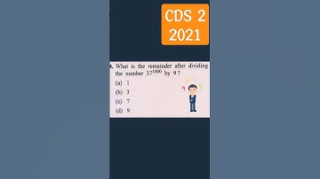 Solving CDS 2 2021 Maths Question : 4 Set:A | #cdsmaths #cds| Complete Explanation on my Channel|