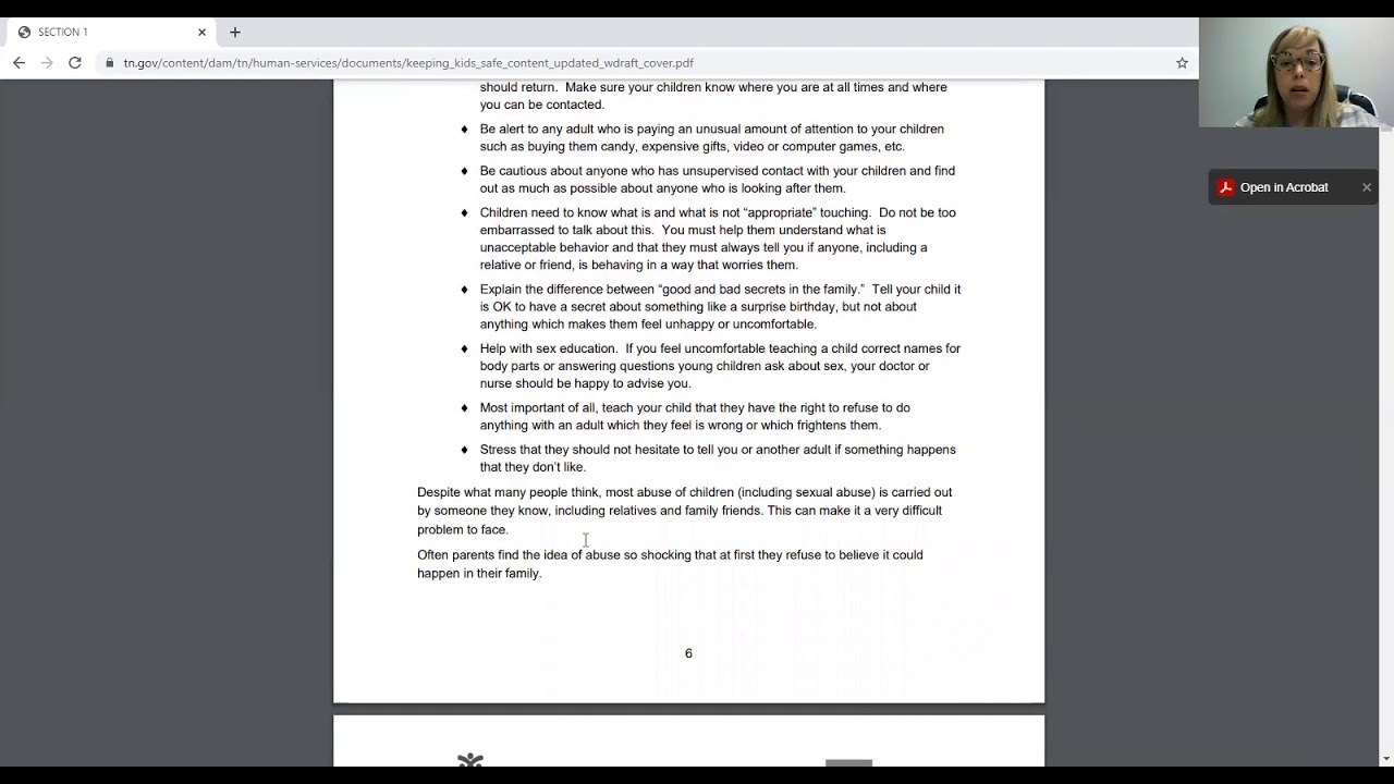 Keeping kids safe curriculum preview meeting youtube