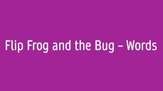 RWI - Purple Phonics Story 7 - Flip Frog and the Bug - words