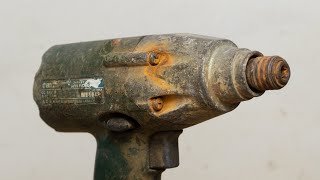 Restoration of the Rusty Vintage Impact Driver  Hitachi WH8DB3