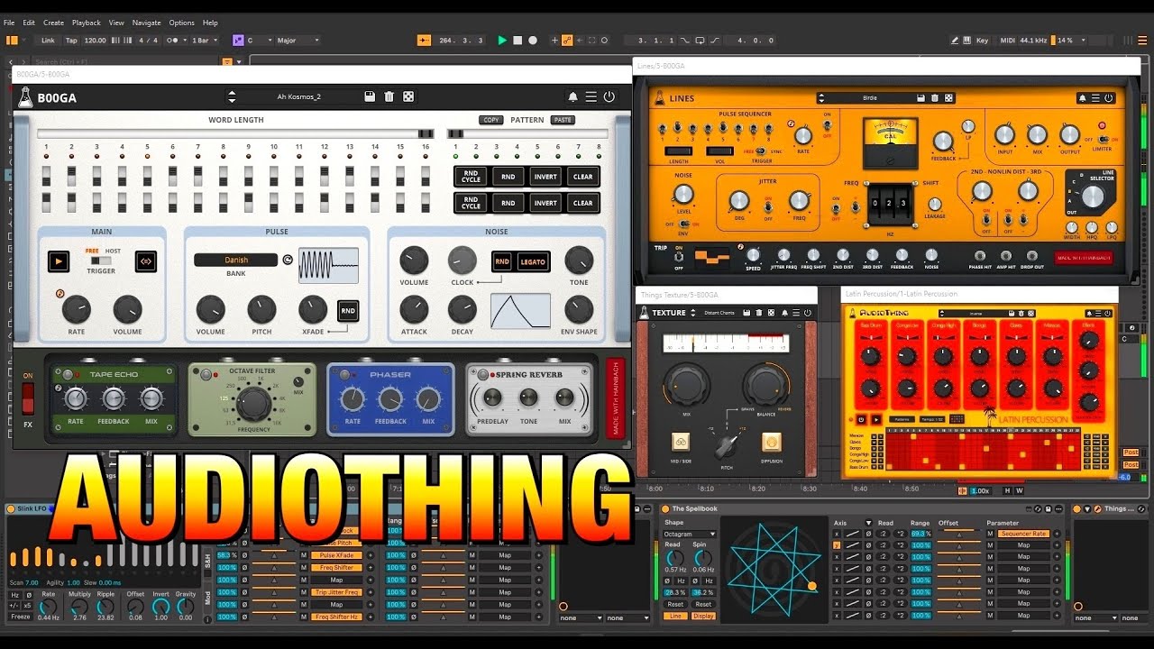 AudioThing - B00GA - Линии - Латиница - Текстура - Провода - Шляпы - Гонг - Виниловая полоска - S...