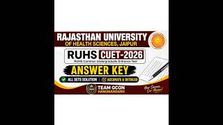 RUHS CUET 2026 Paper Solution|Rajasthan BScNursing 2026|| C series|#bscnursingentranceexam2026