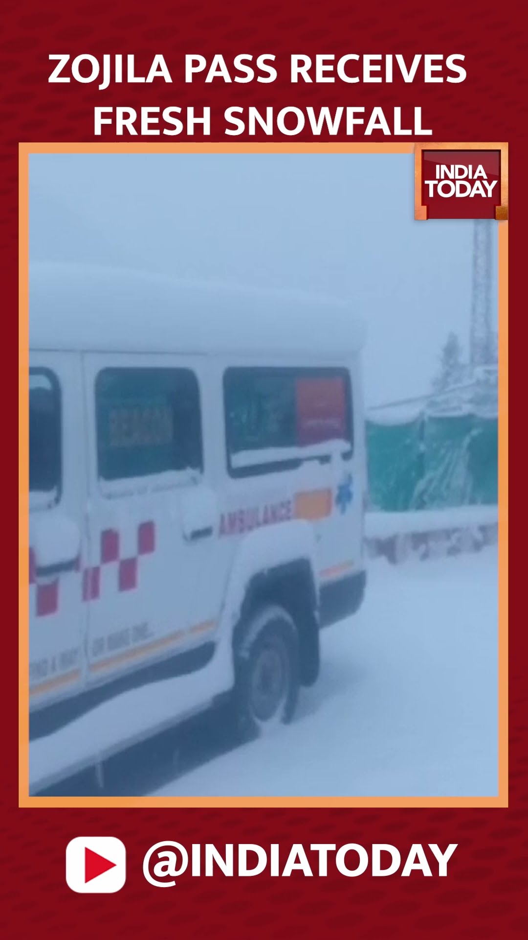 Zojila Pass Receives Fresh Snowfall #kashmirsnowfall  #kashmirvalley