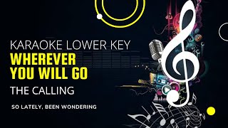 Video thumbnail of "The Calling - Wherever You Will Go Karaoke Lower Key -3"