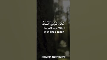 القارئ اسلام صبحي - سورة فرقان ٢٧