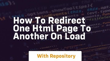 how to redirect one html page to another on load