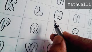 How to write Bubble Letters Easy Trick
