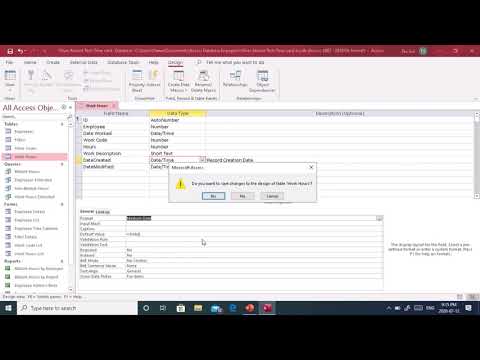 Add Last Modified Date and New Record Date in Access database