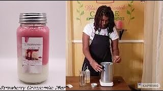 How we make soy candles for our business strawberry cheesecake 26oz scented candle