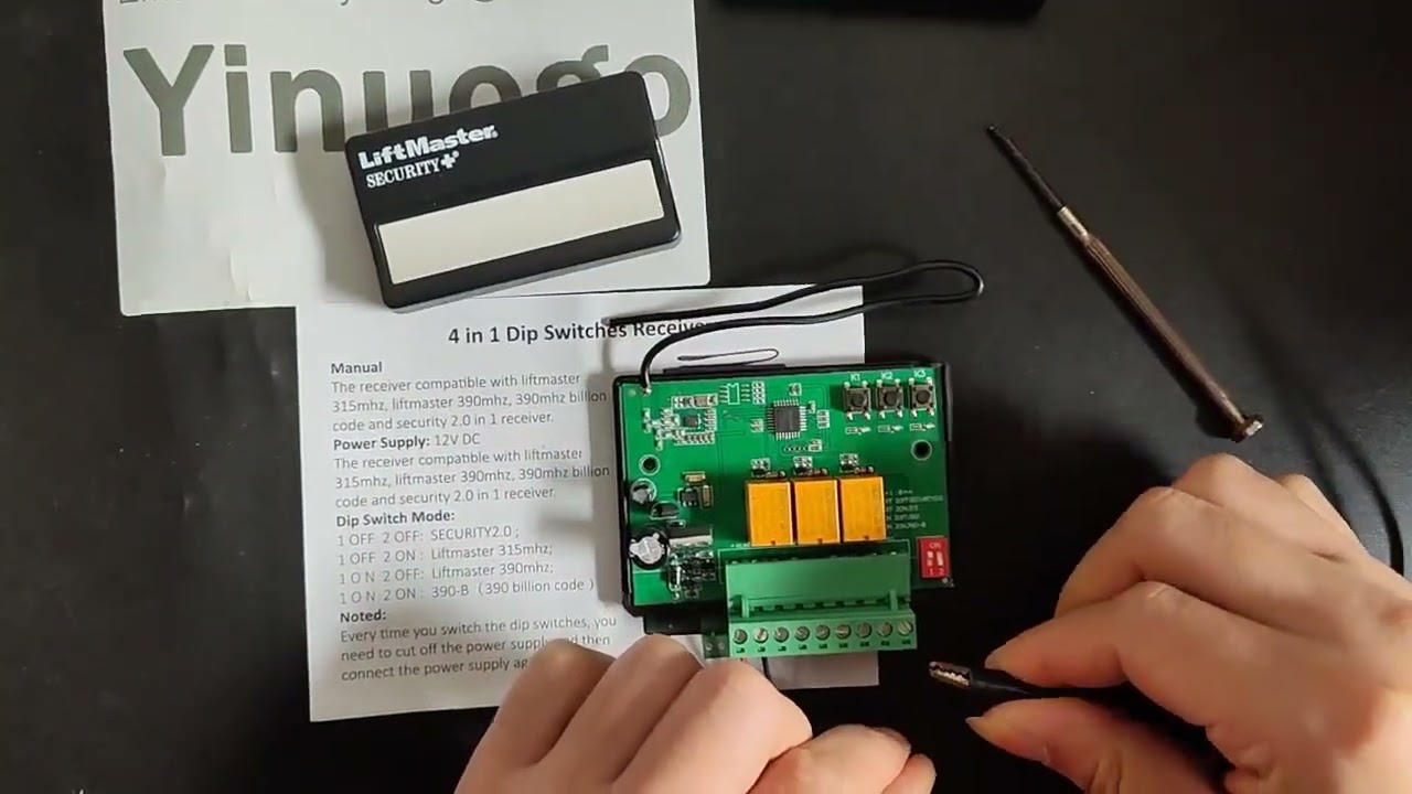 Yinuogo - YNG203 - How to program liftMaster 371LM 373LM 971LM 973LM 81LM 893LM remote control ?