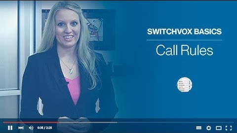 06 Call Rules | Switchvox Basics