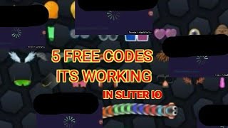 SLITHER IO 5 CODES FREE ITS WORKING