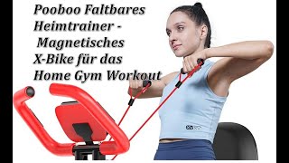 Pooboo Faltbares Heimtrainer   Magnetisches X Bike für das Home Gym Workout