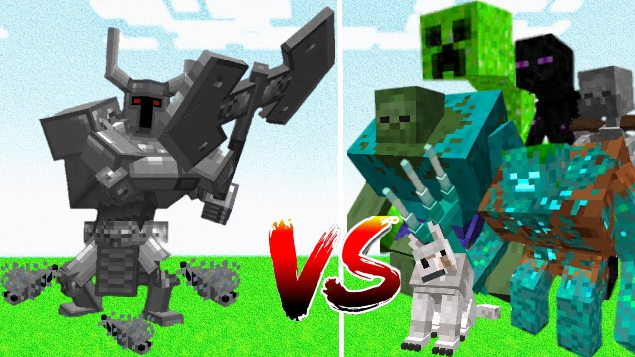 💀FERROUS WROUGHTNAUT vs 🧬Mutant mobs in Minecraft PE - YouTube
