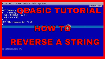 QBASIC PROGRAMMING TUTORIAL- HOW TO REVERSE A STRING