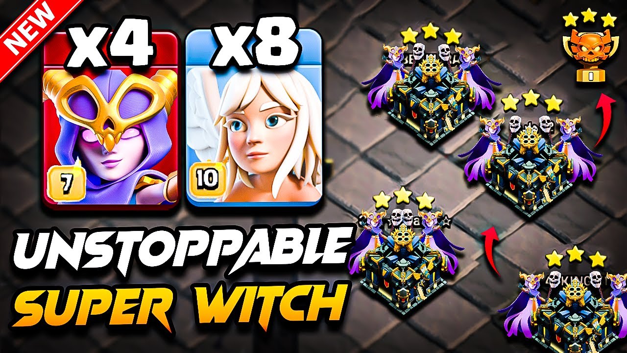 Th17 SUPER WITCH Attack Clash Of Clans | Best TH17 Attack Strategy With SUPER WITCH Town Hall 17 COC
