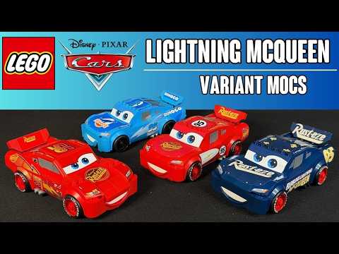 LEGO LIGHNING McQUEEN Variants: Dinoco, Radiator Springs, and Fabulous Speed Champions MOCs