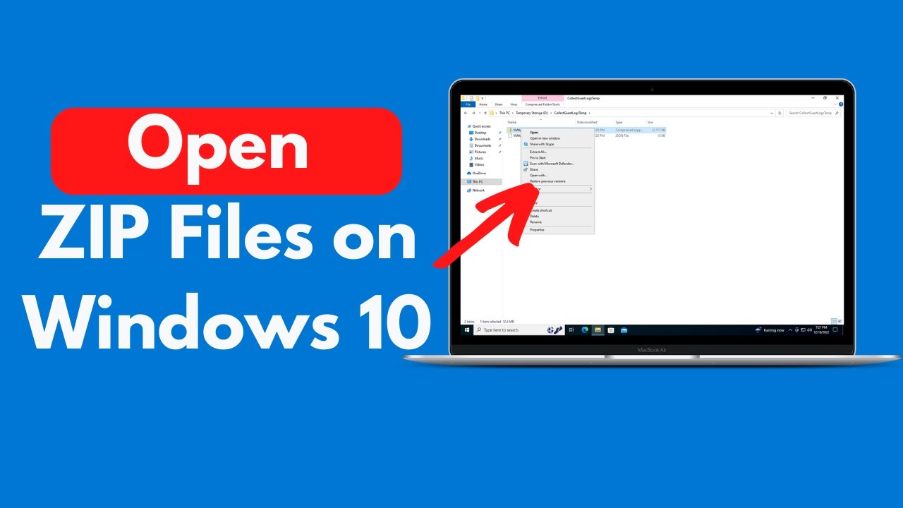 How to Open ZIP Files on Windows 10 Quick  Easy