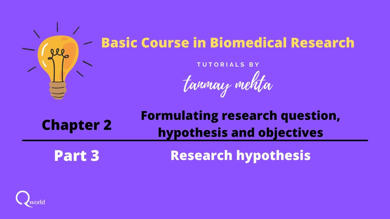 formulating research question hypothesis and objectives