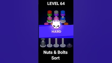 Nuts Sort Level 64 | Nuts and Bolt Games | #nutsandbolts #nutssort #shorts #gaming