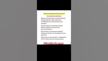 People, Development and Environment l Environmental institutions UGC NET paper 1 #ugcnet #jrf #ugc