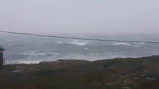 Hurricane  Dorian, waves breaking over 50m high