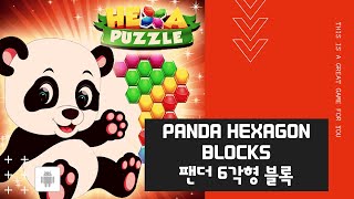 Panda Hexagon Blocks 팬더곰 육각형 블록퍼즐 - Cute puzzle game trying to match hexagonal puzzle on panda board screenshot 1