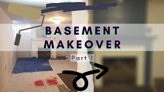 Basement Makeover Part 1! Giving This Space a SERIOUS Facelift!