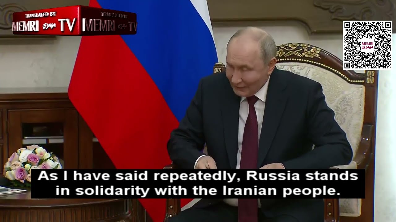 Russian President Putin to Iranian President Pezeshkian: Russia Stands in Solidarity with You