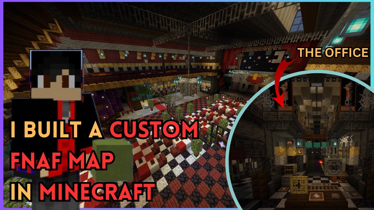I built a working FNAF 6 map in Minecraft (Build + Gameplay) 