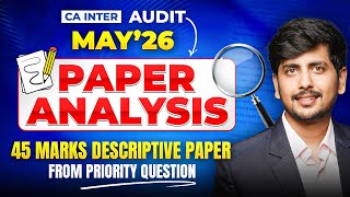 Source of May26 Audit Questions 🔥 Must Watch for CA Inter Sep 2026 | Suggested Audit Answers May 26